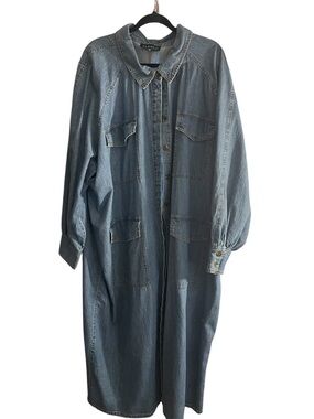 Eloquii Light Blue Denim Dress